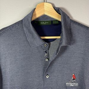 BOBBY JONES x MUIRFIELD SCOTLAND Mens Size Large Polo Shirt Blue Golf